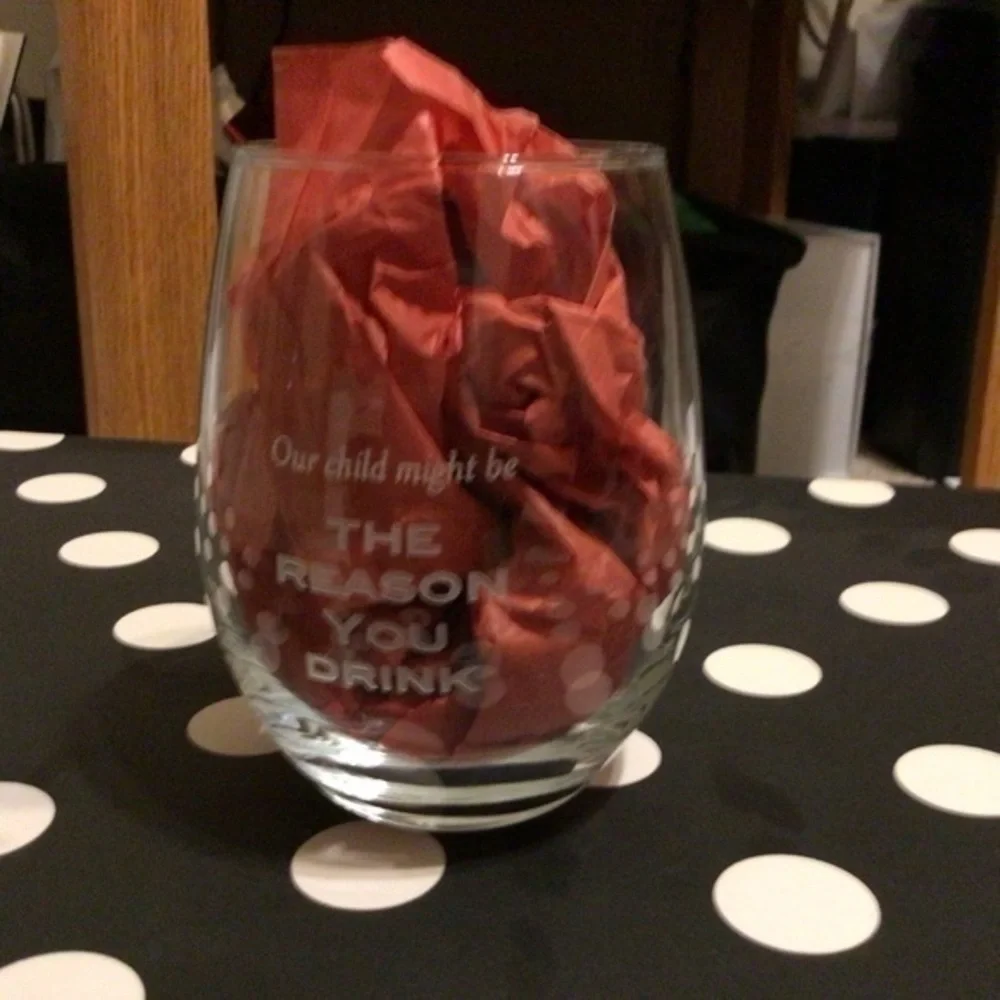 Funny teacher or parent  wine  glass